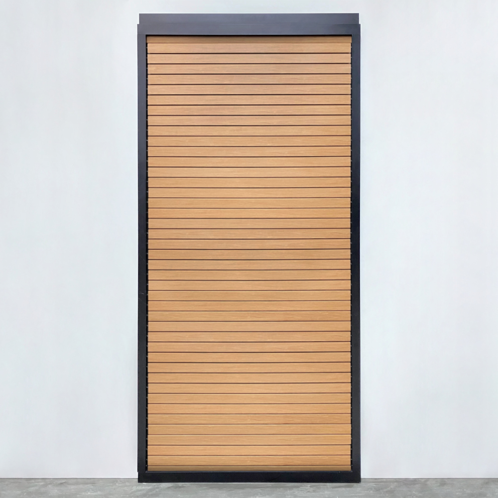 Fiano Louvre hauteur d'encastrement 2050-2099mm Gris graphite (RAL7024)/Bois