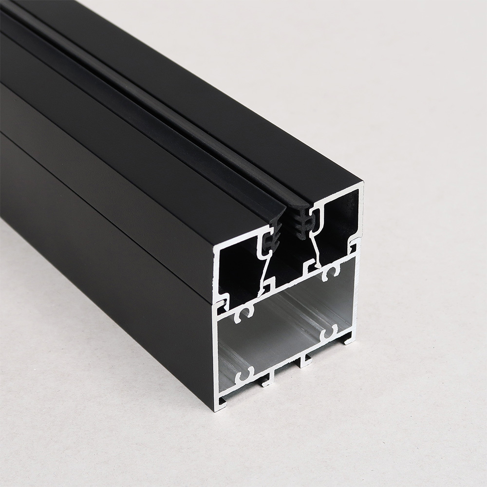 Profilé de châssis de cadre paroi latérale verre 33.2 RAL9005 Noir foncé 7000mm