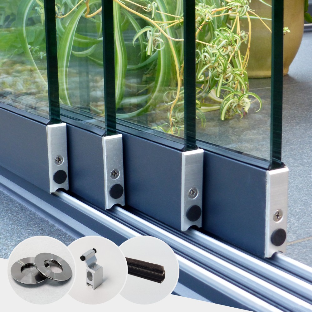 Fiano set Luxe RAL9005 Noir foncé 3 rail max 2870mm (3x 980x2000)